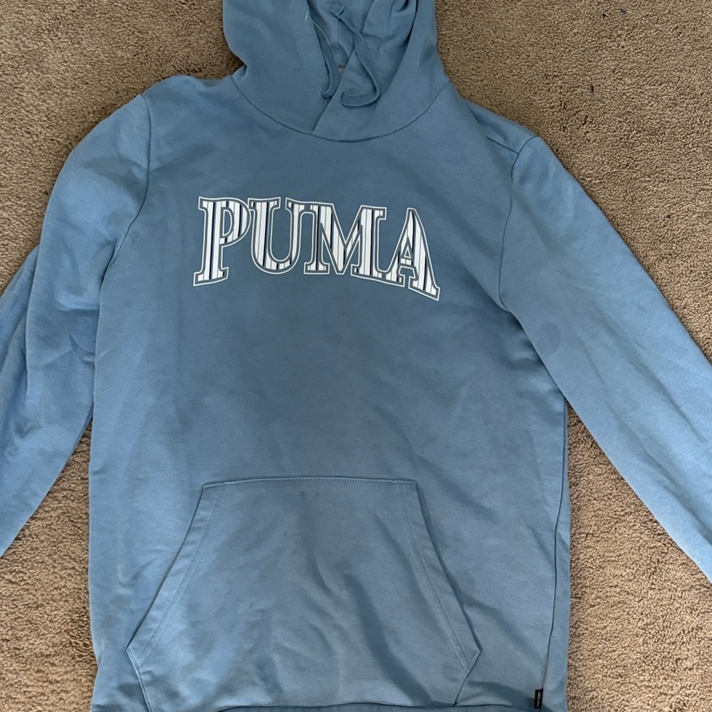 PUMA Men's Light Blue Hoodie